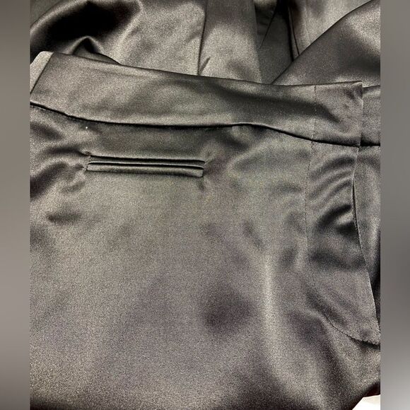 JS Collections Black Satin Dress Pants Cocktail Evening Size 14 - Picture 9 of 11